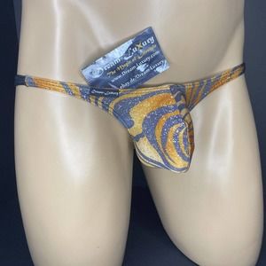 Dream-Luxury Tanga METALLIC Tiger Print Rio Back Low Rise Bikini